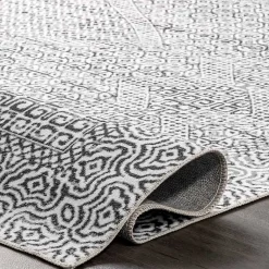 Kirklands Home Gray Abstract Pattern Washable Area Rug, 4x6 Clearance