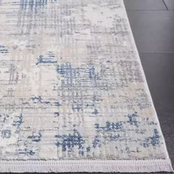Kirklands Home Gray and Blue Whisper Abstract Area Rug, 8x10 New
