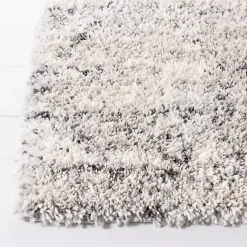 Kirklands Home Gray and Ivory Fontana Shag Area Rug, 5x7 Sale