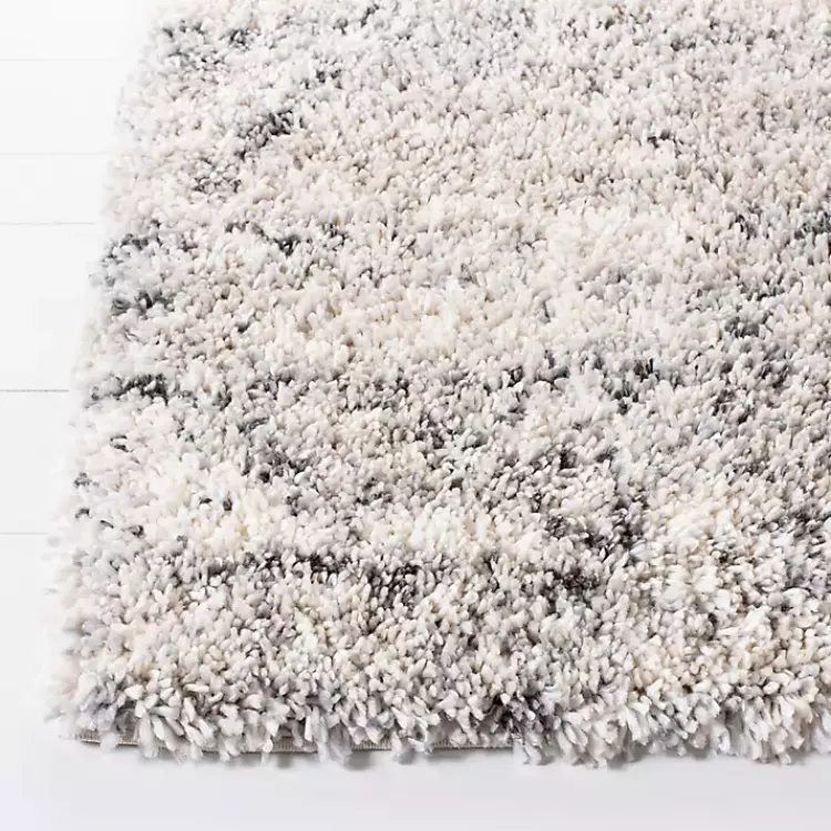 Kirklands Home Gray and Ivory Fontana Shag Area Rug, 5x7 Sale