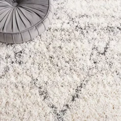 Kirklands Home Gray and Ivory Fontana Shag Area Rug, 6x6 Best