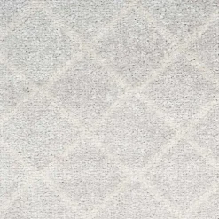 Kirklands Home Gray and Ivory Moroccan Trellis Area Rug, 3x5 Sale