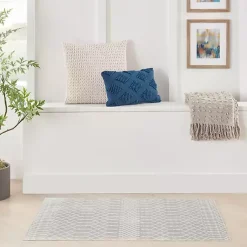Kirklands Home Gray and Ivory Moroccan Trellis Area Rug, 3x5 Sale