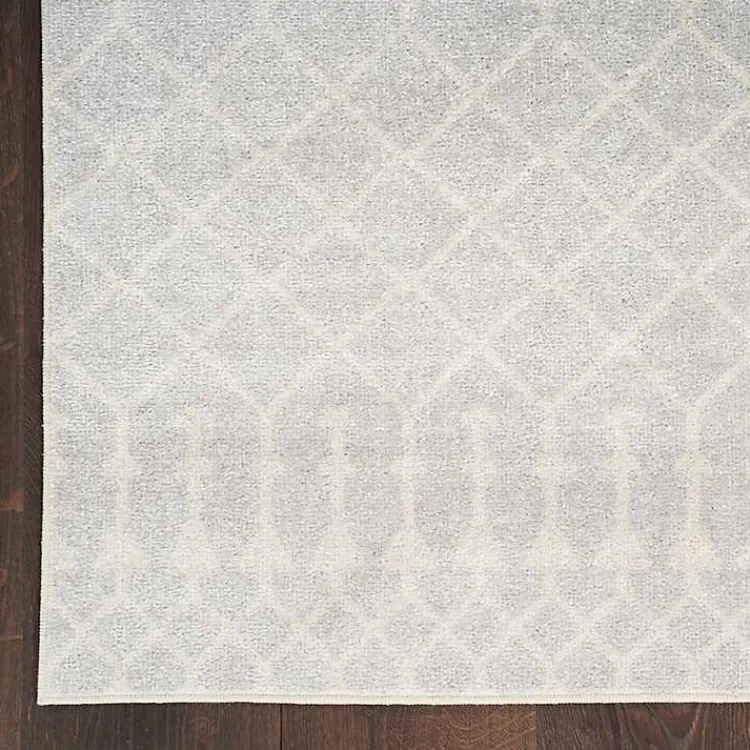 Kirklands Home Gray and Ivory Moroccan Trellis Area Rug, 7x9 Sale