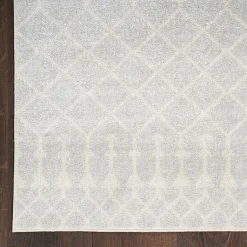 Kirklands Home Gray and Ivory Moroccan Trellis Area Rug, 9x12 Sale