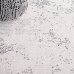 Kirklands Home Gray and Ivory Whisper Abstract Area Rug, 6x6 Online