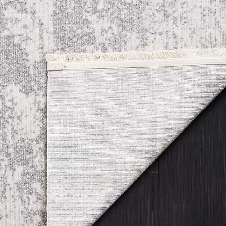 Kirklands Home Gray and Ivory Whisper Abstract Area Rug, 8x10 Outlet