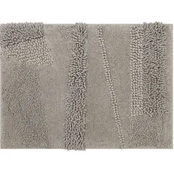 Kirklands Home Asymmetrical Cotton Bath Mat, 45 in. Gray Clearance
