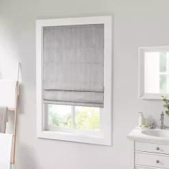 Kirklands Home Basketweave Cordless Roman Shade, 33 in. Gray Discount