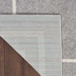 Kirklands Home Gray Bordered Indoor/Outdoor Area Rug, 6x9 Outlet