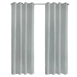 Kirklands Home Boucle Sheer Single Curtain Panel, 95 in. Gray Best