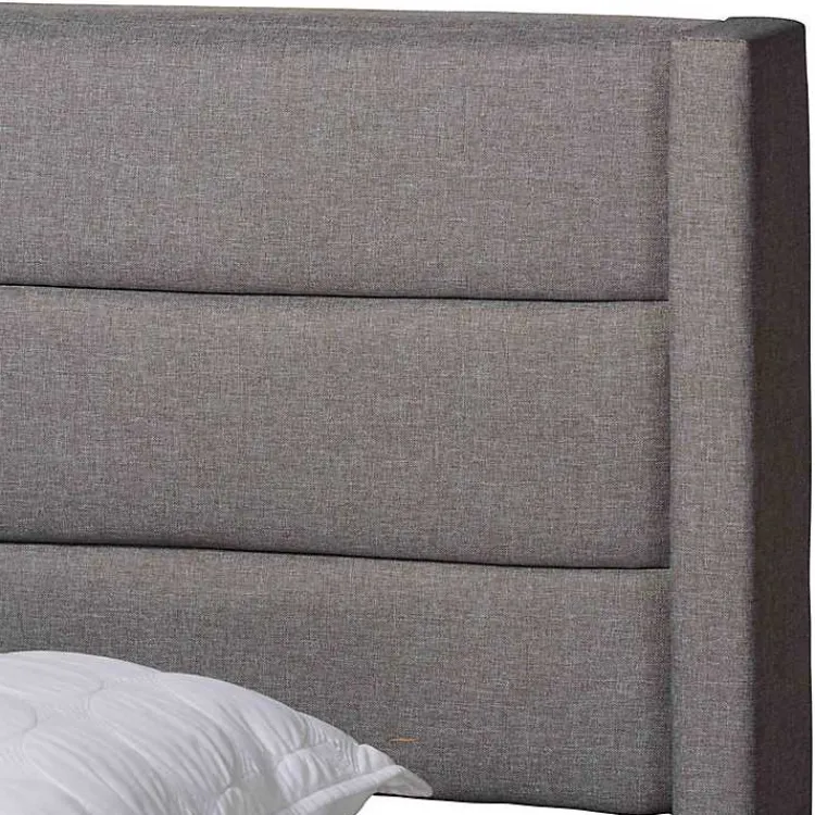 Kirklands Home Braylon Upholstered 3-Drawer Full Bed Gray Best