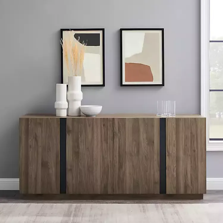 Kirklands Home Gray Brown Modern 2-Door Sideboard Hot