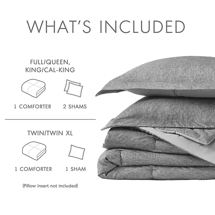 Kirklands Home Chambray 2-pc. Twin/Twin XL Comforter Set Gray Discount