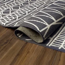Kirklands Home Gray Chelsea Geometric Washable Runner, 2x7 Outlet