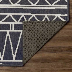 Kirklands Home Gray Chelsea Geometric Washable Area Rug, 5x7 New