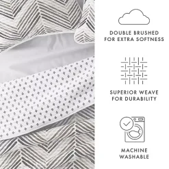 Kirklands Home Gray Chevron Reversible 3-pc. Queen Quilt Set Outlet