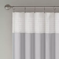 Kirklands Home Gray Color Block Striped Curtain Panel, 84 in.