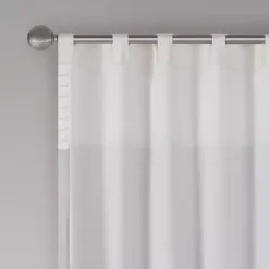 Kirklands Home Gray Color Block Striped Curtain Panel, 84 in.