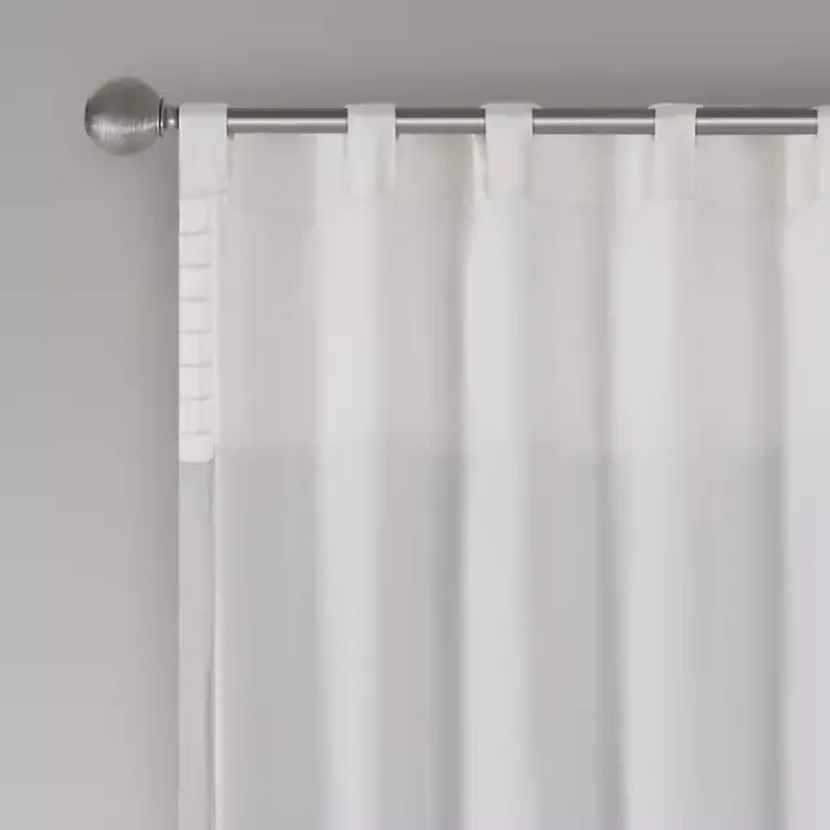 Kirklands Home Gray Color Block Striped Curtain Panel, 84 in.