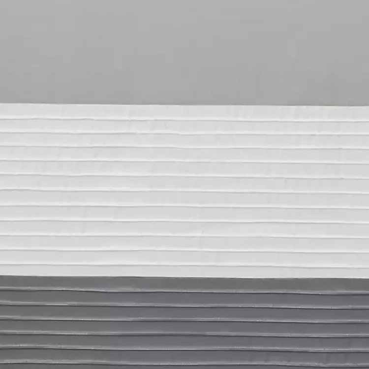 Kirklands Home Gray Color Block Striped Curtain Panel, 84 in.