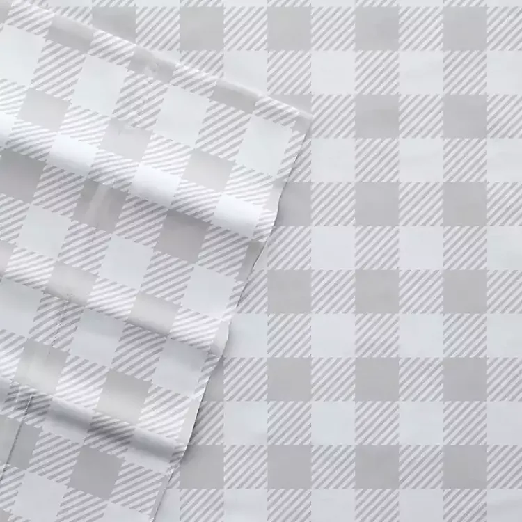 Kirklands Home Gray Country Plaid 3-pc. Twin Sheet Set Outlet