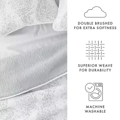 Kirklands Home Gray Damask Reversible 3-pc. Queen Quilt Set Online