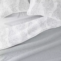 Kirklands Home Gray Damask Reversible 3-pc. King Quilt Set Discount