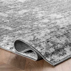 Kirklands Home Gray Distressed Power Loomed Area Rug, 10x14 Outlet