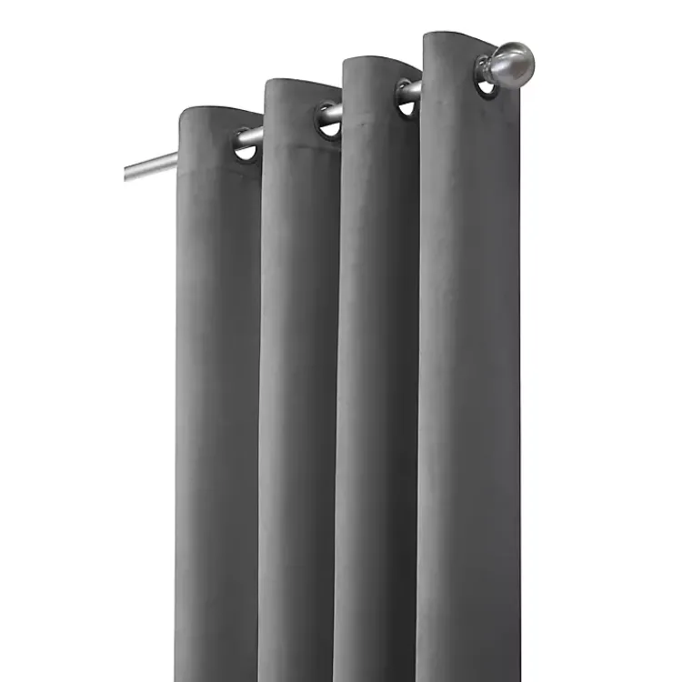 Kirklands Home Faux Suede Blackout Curtain Panel, 108 in. Gray Discount