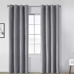 Kirklands Home Faux Suede Blackout Curtain Panel, 63 in. Gray Outlet