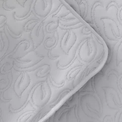 Kirklands Home Floral Stitch 3-pc. Queen Quilt Set Gray Discount