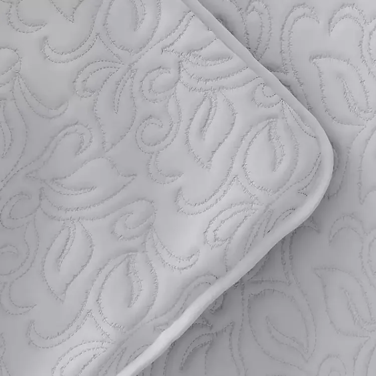 Kirklands Home Floral Stitch 2-pc. Twin Quilt Set Gray Discount