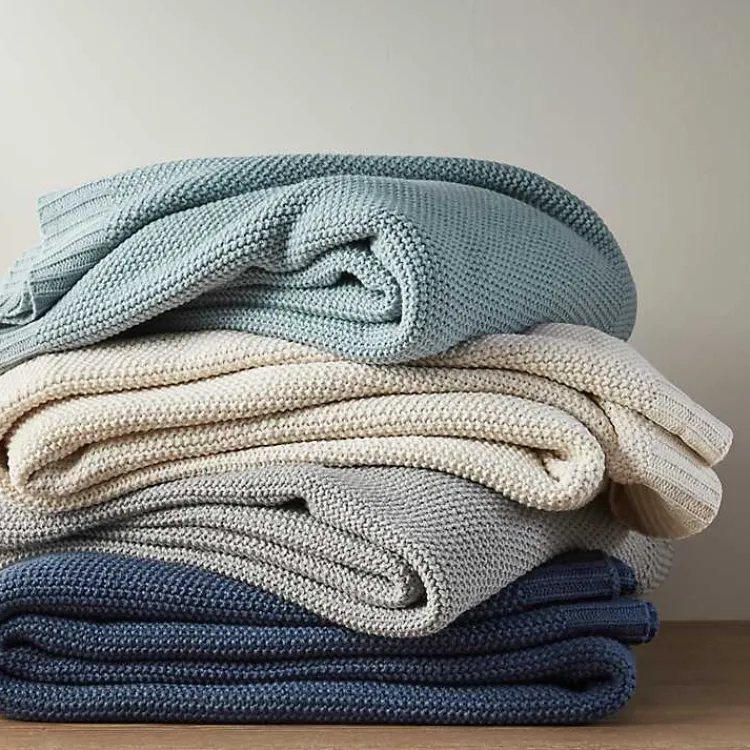 Blankets & Throws>Kirklands Home Full/Queen Rylan Knit Blanket Gray