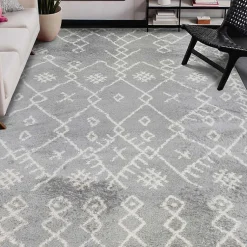 Kirklands Home Geometric Area Rug, 5x8 Gray Online