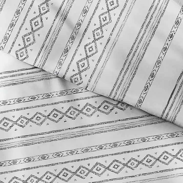 Kirklands Home Gray Geometric 3-pc. King Duvet Cover Set Sale
