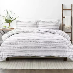 Kirklands Home Gray Geometric 2-Pc. Twin Duvet Cover Set Clearance