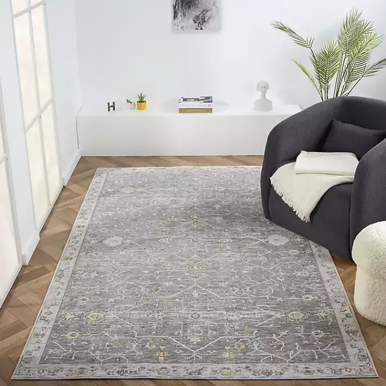 Kirklands Home Gray Ivory Area Rug, 7x9 Hot