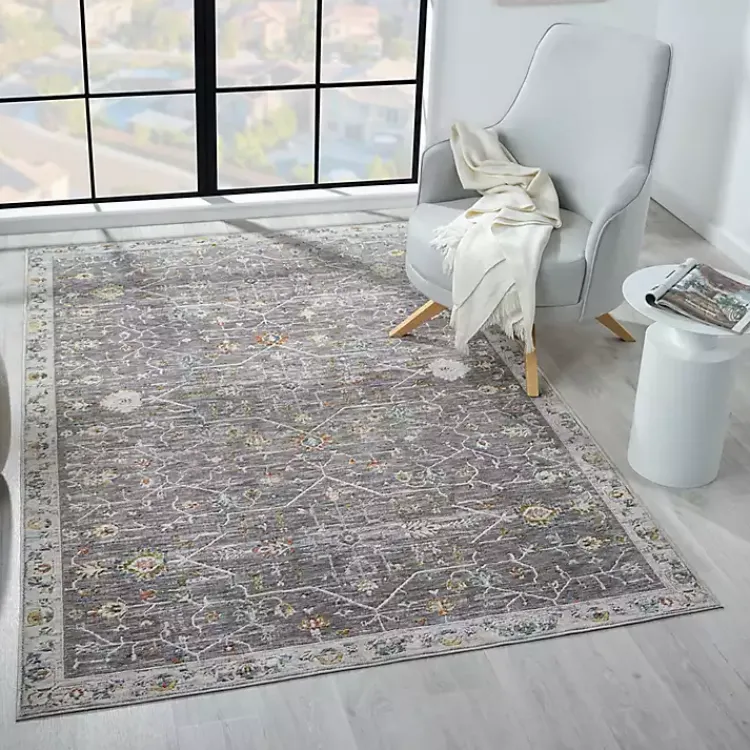 Kirklands Home Gray Ivory Area Rug, 7x9 Hot