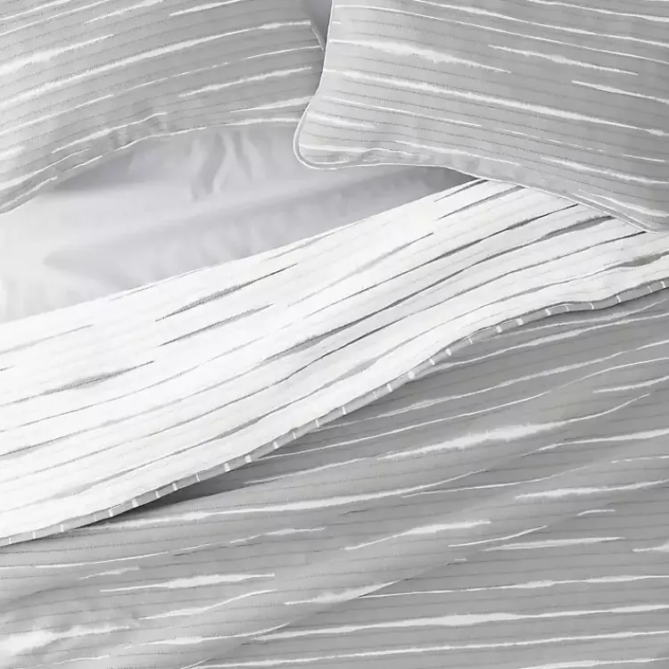 Kirklands Home Gray Linear Reversible 3-pc. Queen Quilt Set Discount