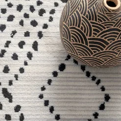 Kirklands Home Gray Millie Dotted Trellis Area Rug, 9x12 Best