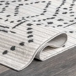Kirklands Home Gray Millie Dotted Trellis Area Rug, 9x12 Best