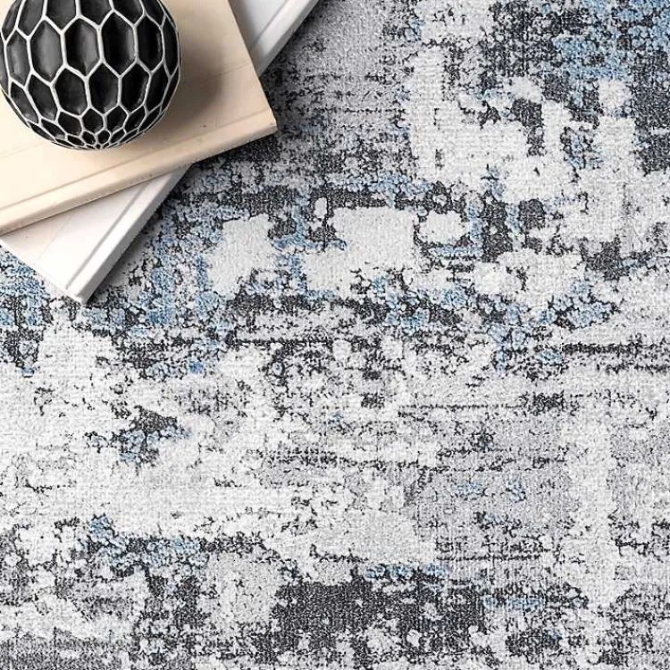 Kirklands Home Gray Modern Abstract Washable Area Rug, 5x8 Hot