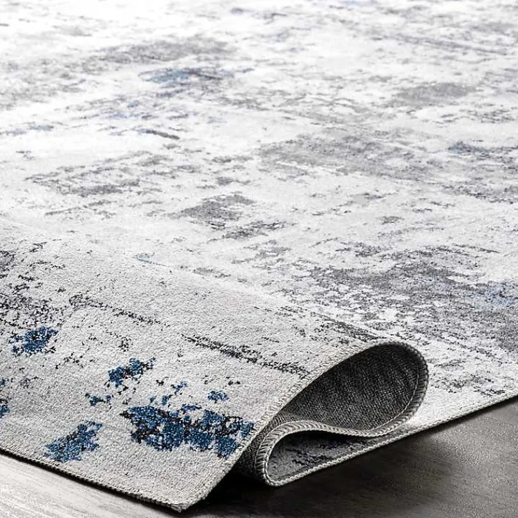 Kirklands Home Gray Modern Abstract Washable Area Rug, 5x8 Hot