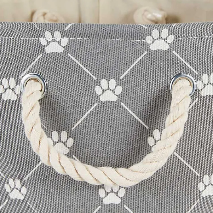 Baskets & Boxes>Kirklands Home Paw Trellis Rectangle Basket, 16 in. Gray