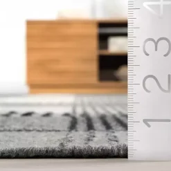 Kirklands Home Plaid Emily Henderson x RugsUSA Area Rug, 3x5 Gray Outlet