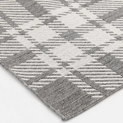 Kirklands Home Priya Plaid Indoor/Outdoor Area Rug, 7x9 Gray Sale