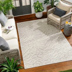 Kirklands Home Gray Ravello Outdoor Rug, 7x10 Outlet