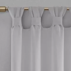 Kirklands Home Rosette Tab Top Curtain Panel, 95 in. Gray Sale