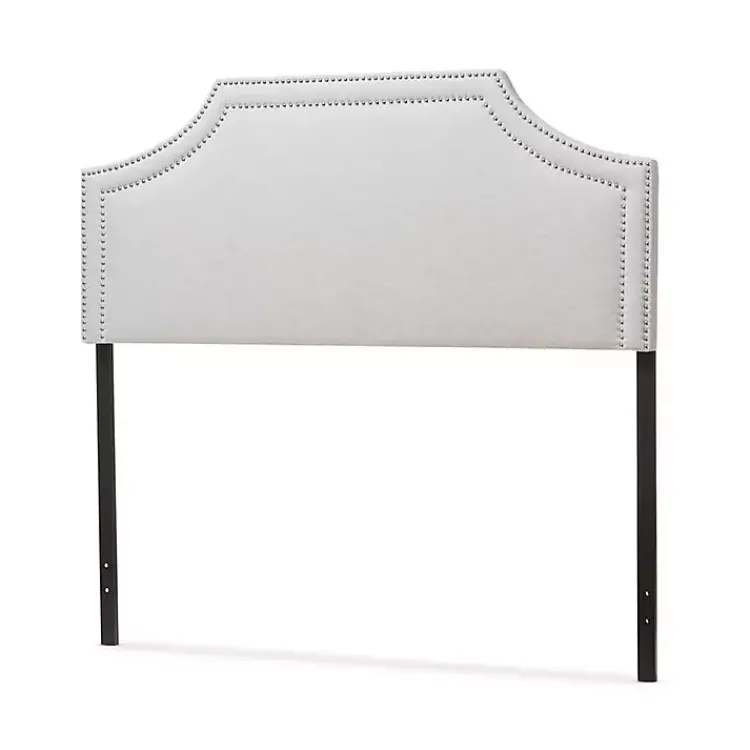 Kirklands Home Scalloped Corner Queen Headboard Gray Outlet